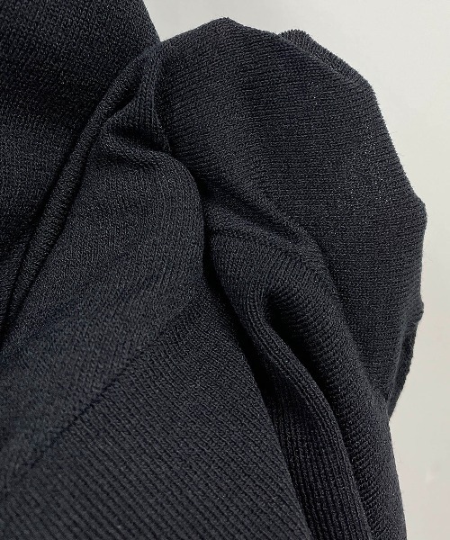 PICCIN(ピッチン)の「スクエアドレープニット(ニット/セーター・レディース・ブラック/ブルーグレー/モカ/レモンイエロー・M)」の8枚目の写真