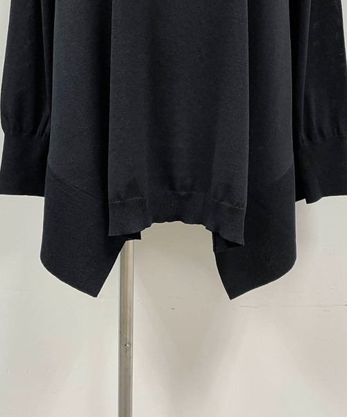 PICCIN(ピッチン)の「スクエアドレープニット(ニット/セーター・レディース・ブラック/ブルーグレー/モカ/レモンイエロー・M)」の6枚目の写真