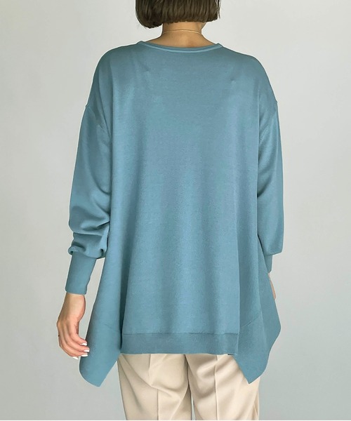 PICCIN(ピッチン)の「スクエアドレープニット(ニット/セーター・レディース・ブラック/ブルーグレー/モカ/レモンイエロー・M)」の21枚目の写真