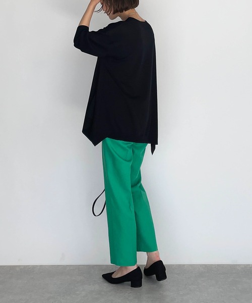 PICCIN(ピッチン)の「スクエアドレープニット(ニット/セーター・レディース・ブラック/ブルーグレー/モカ/レモンイエロー・M)」の17枚目の写真