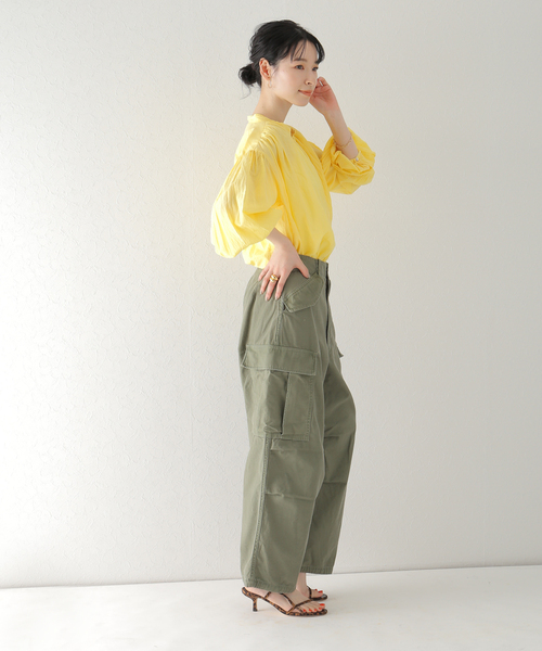 plage（プラージュ）の「【enrica/エンリカ】ギャザーブラウスナチュラルD◆（シャツ/ブラウス・レディース・ライトイエロー・FREE）」の4枚目の写真