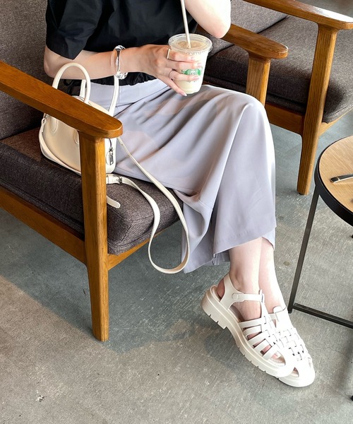 LE MORE（リモア）の「ナローバックスリットスカート（スカート・レディース・ブラック/ベージュ/パープル・FREE）」の5枚目の写真