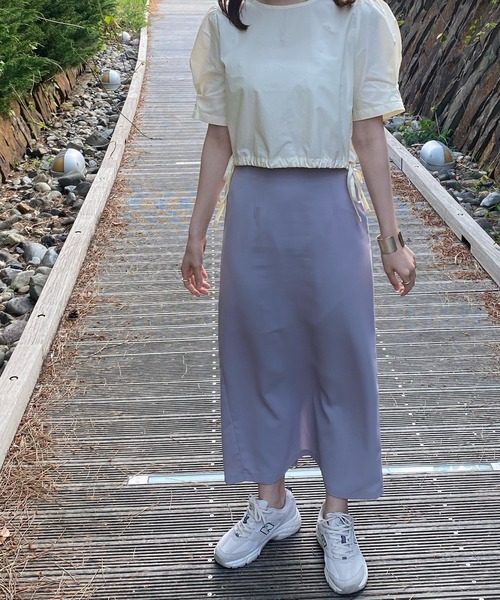 LE MORE（リモア）の「ナローバックスリットスカート（スカート・レディース・ブラック/ベージュ/パープル・FREE）」の10枚目の写真