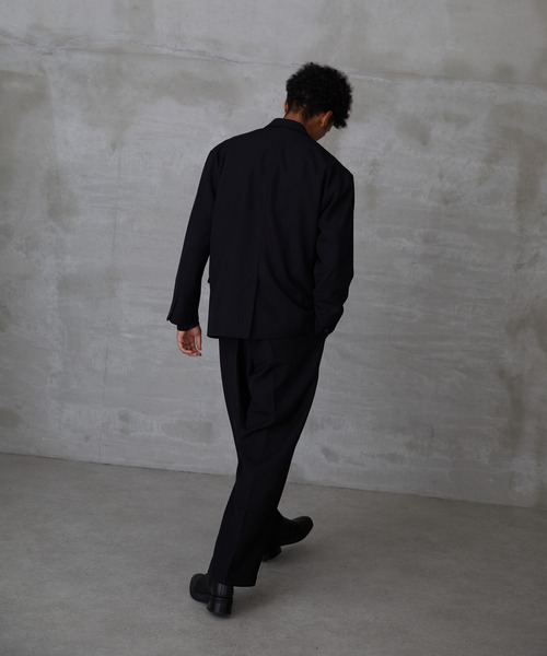 Lui's ルイス　ノーカラー  切り替え　ジャケット　グレー　ブラック　黒 Lui's（ルイス）｜ノーカラージャケット一覧 - WEAR