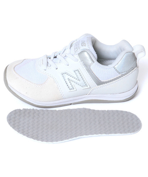 こども ビームス（コドモビームス）の「NEW BALANCE × こども ビームス / 別注 "KS574" SP (14～21cm)（スニーカー・キッズ・ホワイト・14cm/15.5cm/16.5cm/17cm/15cm/18.5cm/19.5cm/19cm/14.5㎝/18cm/17.5cm/16cm/21cm/20.5cm/20cm）」の5枚目の写真