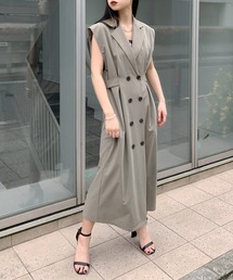 2way long trench gilet / 2wayロングトレンチジレ