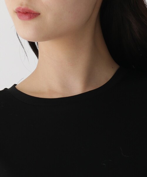 OPAQUE.CLIP(オペークドットクリップ)の「◆シルキースーピマ ドッキングペプラムカットソー【WEB限定カラー・サイズ】(Tシャツ/カットソー・レディース・チャコールグレー/ブラック/ホワイト系/ライトグレー系7・40/38/42/36)」の8枚目の写真