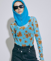 MAISON SPECIAL | Flower High Neck Sheer Top/フラワーハイネックトップ【MAISON SPECIAL/メゾンスペシャル】(Tシャツ/カットソー)