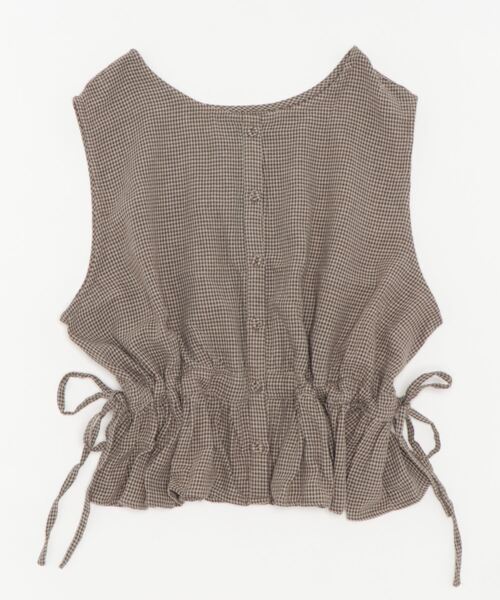 Samansa Mos2（サマンサ モスモス）の「前後着ギャザーベスト（ベスト・レディース・ベージュ/グレー/チャコール・ﾌﾘ-）」の20枚目の写真