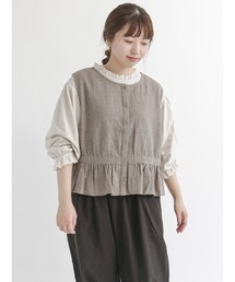 Samansa Mos2 | 前後着ギャザーベスト(ベスト)