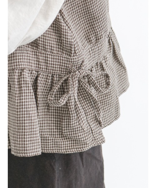 Samansa Mos2（サマンサ モスモス）の「前後着ギャザーベスト（ベスト・レディース・ベージュ/グレー/チャコール・ﾌﾘ-）」の18枚目の写真