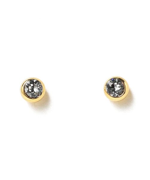 Ray BEAMS(レイビームス)の「Ray BEAMS / クリスタル フクリン ピアス(ピアス(両耳用)・レディース・ゴールド/シルバー・ONE SIZE)」の4枚目の写真