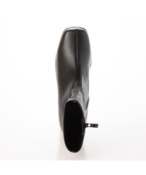 Realta（レアルタ）の「Realta(レアルタ)スクエアートゥストレッチアッパーショートブーツ（ブーツ・レディース・ブラック/ダークブラウン/ホワイト/ブラック系その他・S/M/L/LL）」の19枚目の写真