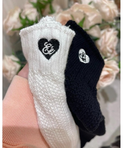 エピヌ epine（エピヌ）の「Ee Heart logo loose socks（ソックス/靴下