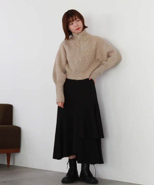 archives(アルシーヴ)の「アシメラッフルティアードスカート(スカート・レディース・モカ/アイボリー/ブラック/ブルー/ベージュ/ミント/ブラウン・MEDIUM/SMALL)」の16枚目の写真