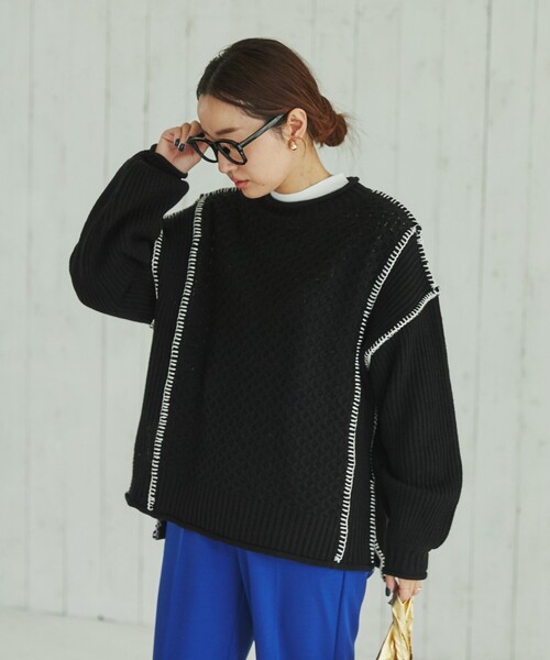 coen（コーエン）の「［洗える］パッチワークブランケットステッチ