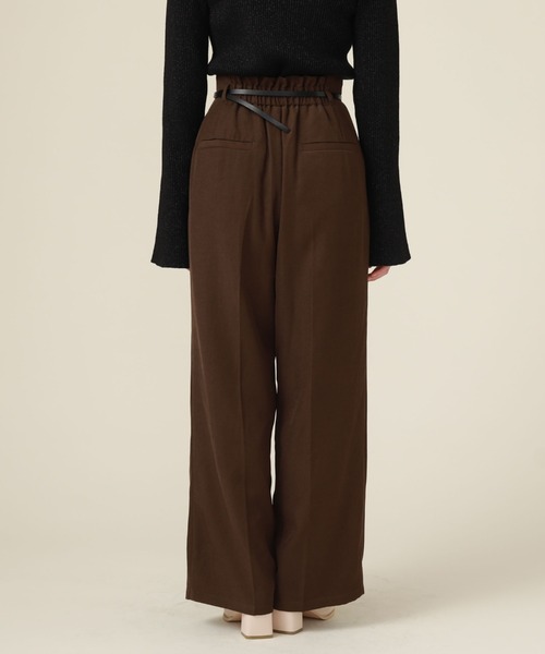 archives（アルシーヴ）の「ベルト付きワイドパンツ（スラックス・レディース・ダークブラウン/ブラック/アイボリー・MEDIUM）」の19枚目の写真