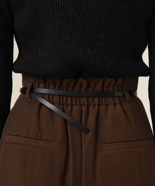 archives（アルシーヴ）の「ベルト付きワイドパンツ（スラックス・レディース・ダークブラウン/ブラック/アイボリー・MEDIUM）」の16枚目の写真