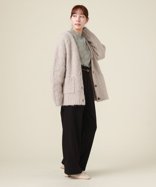 archives（アルシーヴ）の「ベルト付きワイドパンツ（スラックス・レディース・ダークブラウン/ブラック/アイボリー・MEDIUM）」の9枚目の写真