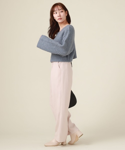 archives（アルシーヴ）の「ベルト付きワイドパンツ（スラックス・レディース・ダークブラウン/ブラック/アイボリー・MEDIUM）」の11枚目の写真