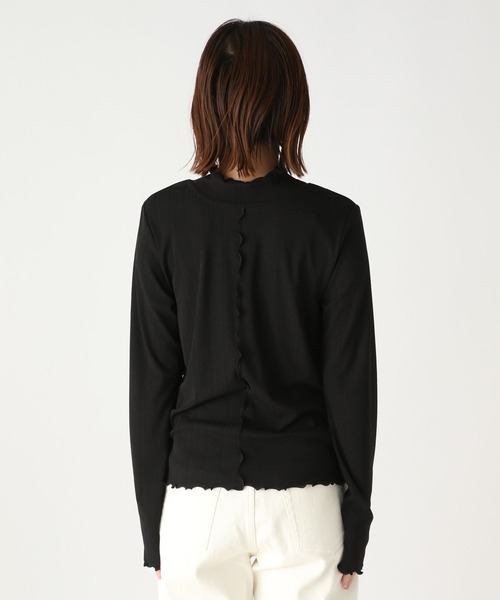 Heather(ヘザー)の「シアーテレコハイネックカットソー 171523(Tシャツ/カットソー・レディース・ベージュ/オフホワイト/ブラック・FREE)」の15枚目の写真