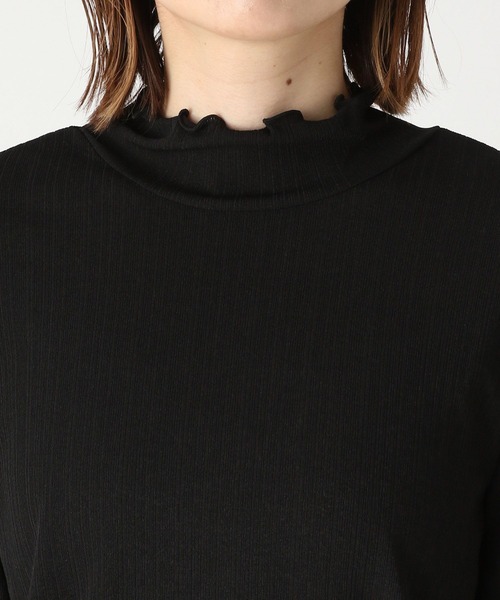 Heather(ヘザー)の「シアーテレコハイネックカットソー 171523(Tシャツ/カットソー・レディース・ベージュ/オフホワイト/ブラック・FREE)」の16枚目の写真