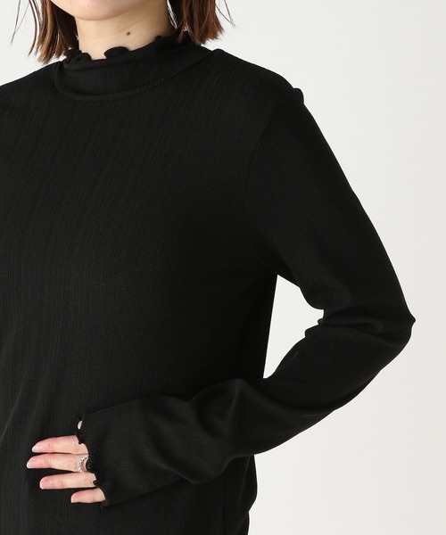 Heather(ヘザー)の「シアーテレコハイネックカットソー 171523(Tシャツ/カットソー・レディース・ベージュ/オフホワイト/ブラック・FREE)」の17枚目の写真