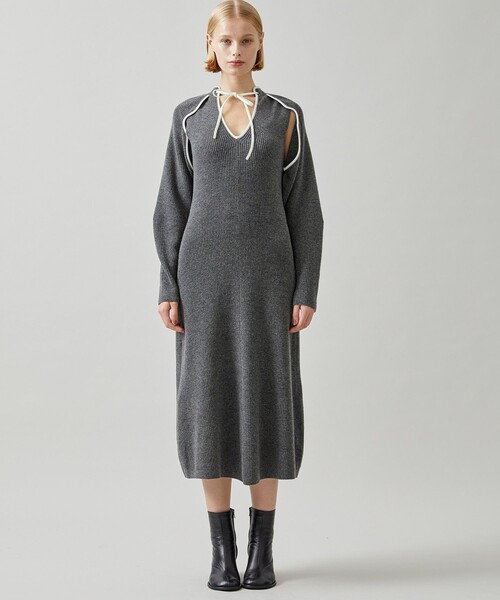 TAN(タン)の「【TAN(タン)】ドッグレッグワンピース(ワンピース・レディース・グレー/アイボリー/ブラック・FREE)」の17枚目の写真