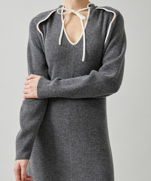 TAN(タン)の「【TAN(タン)】ドッグレッグワンピース(ワンピース・レディース・グレー/アイボリー/ブラック・FREE)」の22枚目の写真