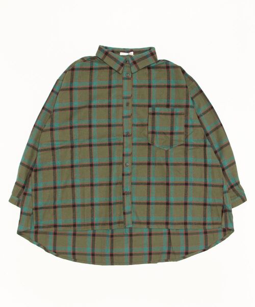 sandy（サンディー）の「【sandy】レギュラーカラーBIGポケットシャツ（シャツ/ブラウス・レディース・ブラック系その他/グレー系その他/ブラック系その他2/グリーン系その他・FREE）」の4枚目の写真