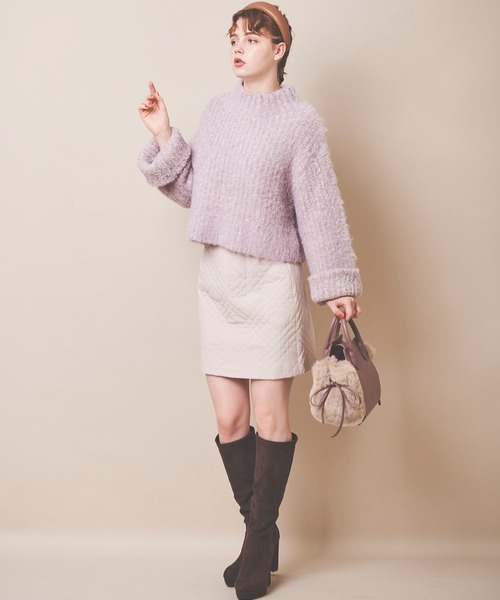 31 Sons de mode（トランテアン　ソン　ドゥ　モード）の「キルティングミニスカート（スカート・レディース・ネイビー/ピンク/グレー系その他・36/38）」の20枚目の写真