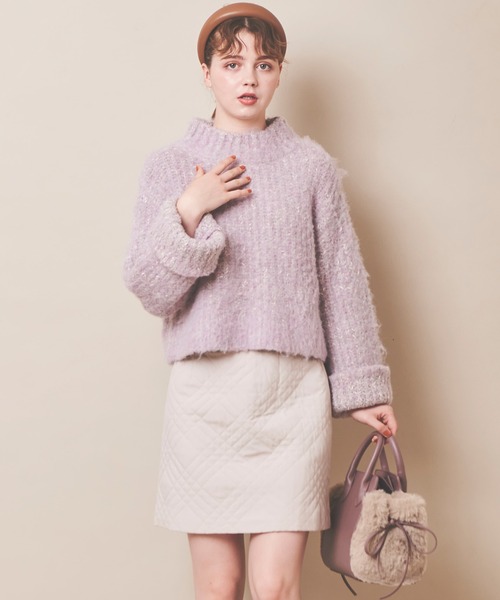 31 Sons de mode（トランテアン　ソン　ドゥ　モード）の「キルティングミニスカート（スカート・レディース・ネイビー/ピンク/グレー系その他・36/38）」の21枚目の写真