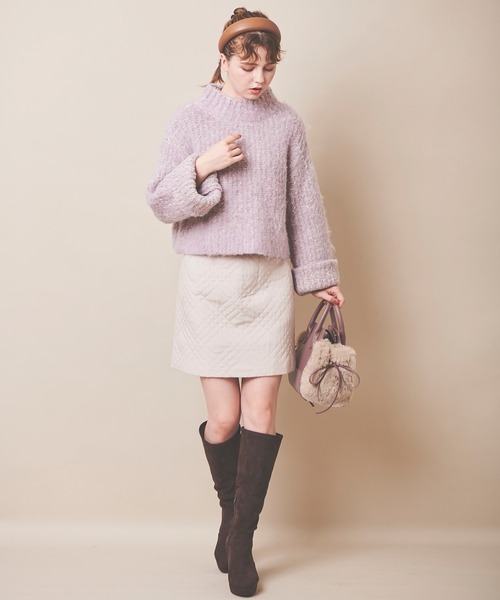 31 Sons de mode（トランテアン　ソン　ドゥ　モード）の「キルティングミニスカート（スカート・レディース・ネイビー/ピンク/グレー系その他・36/38）」の18枚目の写真