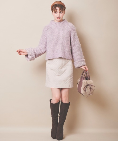 31 Sons de mode（トランテアン　ソン　ドゥ　モード）の「キルティングミニスカート（スカート・レディース・ネイビー/ピンク/グレー系その他・36/38）」の19枚目の写真