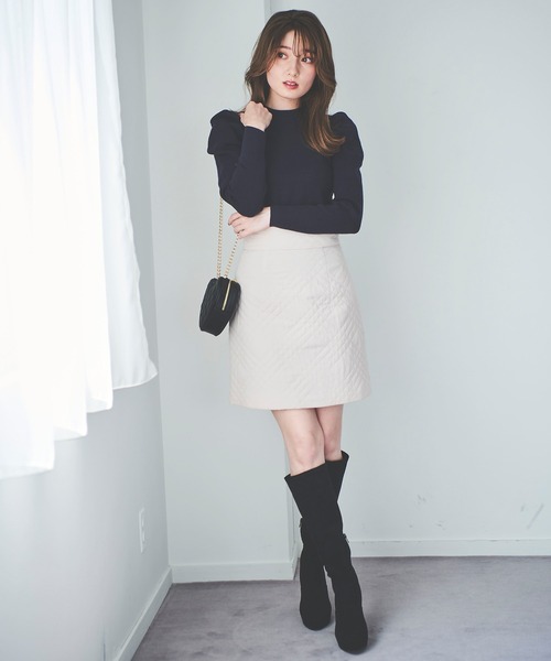 31 Sons de mode（トランテアン　ソン　ドゥ　モード）の「キルティングミニスカート（スカート・レディース・ネイビー/ピンク/グレー系その他・36/38）」の10枚目の写真