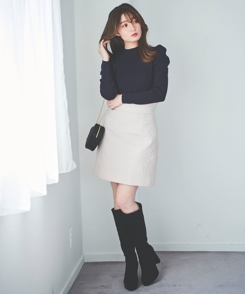 31 Sons de mode（トランテアン　ソン　ドゥ　モード）の「キルティングミニスカート（スカート・レディース・ネイビー/ピンク/グレー系その他・36/38）」の11枚目の写真