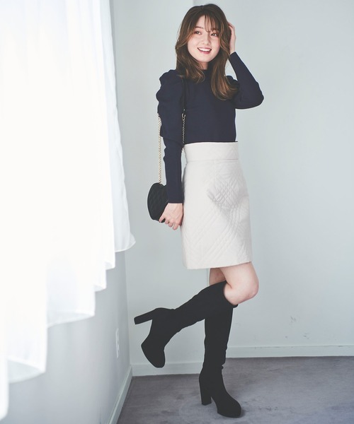 31 Sons de mode（トランテアン　ソン　ドゥ　モード）の「キルティングミニスカート（スカート・レディース・ネイビー/ピンク/グレー系その他・36/38）」の12枚目の写真