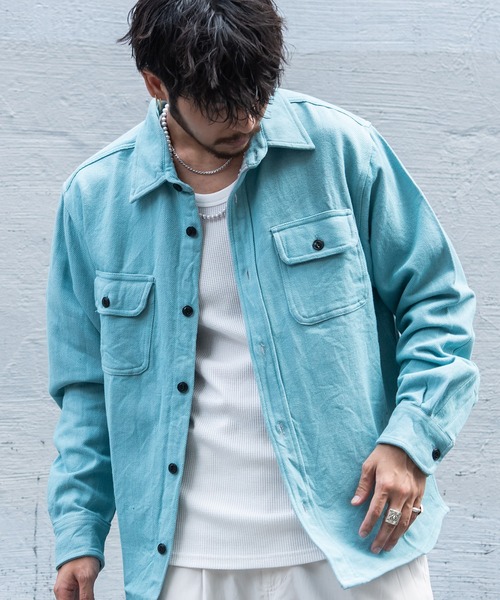 SILVER BULLET(シルバーバレット)の「『ALCARZA/アルカーザ』長袖ヘヴィネルシャツ(シャツ/ブラウス・メンズ・グレー/サックスブルー/ブラック/ネイビー/ピンク/アイボリー/カーキ・L/XL/M)」の6枚目の写真