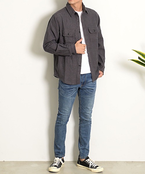 SILVER BULLET(シルバーバレット)の「『ALCARZA/アルカーザ』長袖ヘヴィネルシャツ(シャツ/ブラウス・メンズ・グレー/サックスブルー/ブラック/ネイビー/ピンク/アイボリー/カーキ・L/XL/M)」の11枚目の写真