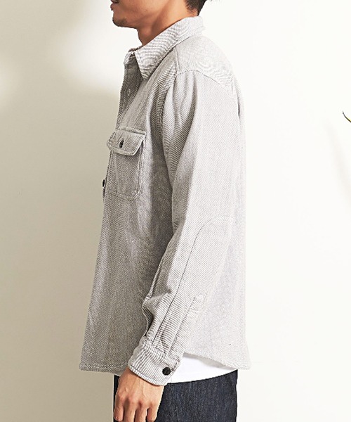 SILVER BULLET(シルバーバレット)の「『ALCARZA/アルカーザ』長袖ヘヴィネルシャツ(シャツ/ブラウス・メンズ・グレー/サックスブルー/ブラック/ネイビー/ピンク/アイボリー/カーキ・L/XL/M)」の16枚目の写真