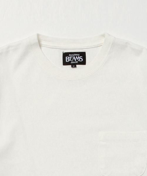 BEAMS(ビームス)の「BEAMS / ポケット付き ヘビーウェイトTシャツ(Tシャツ/カットソー・メンズ・ネイビー/ブラック/ライトグレー/ホワイト・LARGE/MEDIUM/SMALL/X-LARGE)」の9枚目の写真