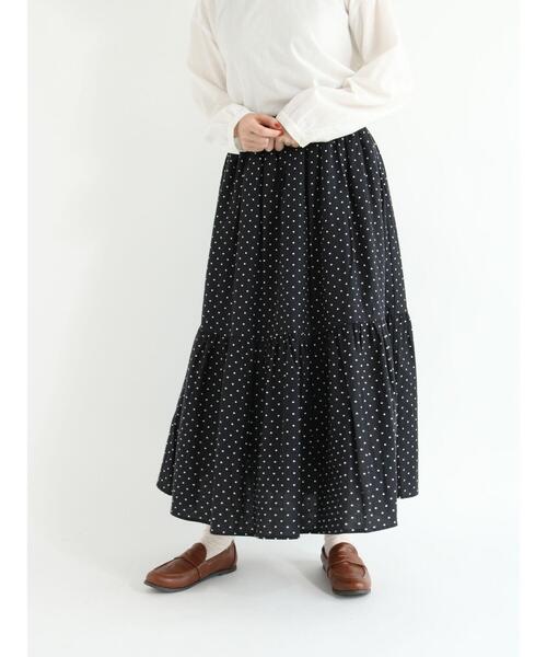 Samansa Mos2（サマンサ モスモス）の「柄アソート裾ティアードスカート（スカート・レディース・グリーン/レッド/オフホワイト/ブラック・ﾌﾘ-）」の19枚目の写真