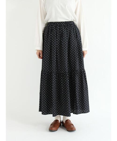 Samansa Mos2（サマンサ モスモス）の「柄アソート裾ティアードスカート（スカート・レディース・グリーン/レッド/オフホワイト/ブラック・ﾌﾘ-）」の20枚目の写真