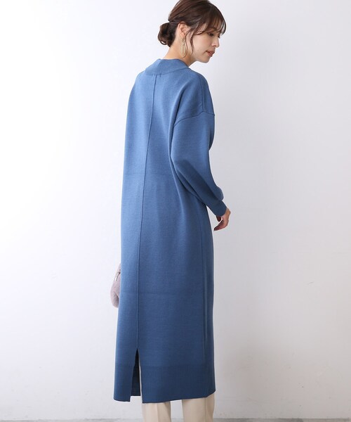 DRESKIP（ドレスキップ）の「◆【今年もモックネックで上品に】ロングニットワンピース（ワンピース・レディース・ベージュ/ライトブルー/ブラウン系/グレー系その他・02/03/04）」の15枚目の写真