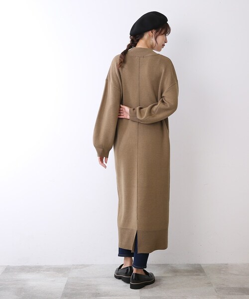 DRESKIP（ドレスキップ）の「◆【今年もモックネックで上品に】ロングニットワンピース（ワンピース・レディース・ベージュ/ライトブルー/ブラウン系/グレー系その他・02/03/04）」の17枚目の写真