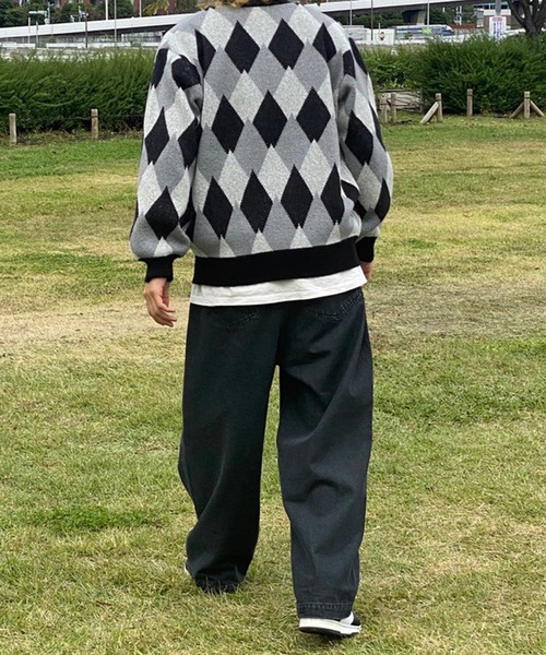 kutir(クティール)の「アーガイル柄カーディガン(カーディガン/ボレロ・メンズ・ブラック/グリーン/ゴールド・MEDIUM/LARGE)」の16枚目の写真