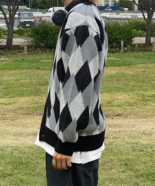 DSQUARED2 アーガイル柄 カーディガン DSQUARED2 アーガイル柄 カーディガン 【公式通販】