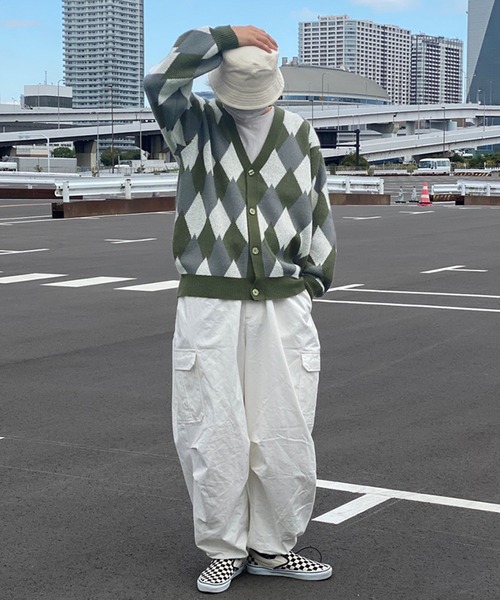 kutir(クティール)の「アーガイル柄カーディガン(カーディガン/ボレロ・メンズ・ブラック/グリーン/ゴールド・MEDIUM/LARGE)」の11枚目の写真