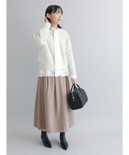 Te chichi CLASSIC(テチチクラシック)の「スカラップレースボウタイブラウス(シャツ/ブラウス・レディース・ブラック/オフホワイト/グリーン・フリ-)」の21枚目の写真