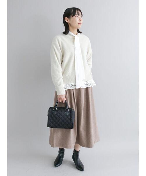 Te chichi CLASSIC(テチチクラシック)の「スカラップレースボウタイブラウス(シャツ/ブラウス・レディース・ブラック/オフホワイト/グリーン・フリ-)」の22枚目の写真